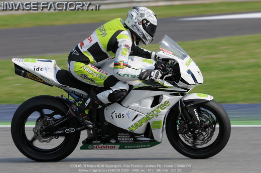 2009-05-09 Monza 0296 Supersport - Free Practice - Andrew Pitt - Honda CBR600RR
